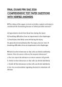 FINAL EXAMS PRN 1562 2026 COMPREHENSIVE TEST PAPER QUESTIONS WITH VERIFIED ANSWERS