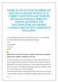 NR 668 CEA FINAL EXAM CHAMBERLAIN  PRACTICUM 2026&sol;2027 WITH ACTUAL  CORRECT QUESTIONS AND VERIFIED  DETAILED ANSWERS &vert;CURRENTLY  TESTING QUESTIONS AND  SOLUTIONS&vert;ALREADY GRADED  A&plus;&vert;NEWEST &vert;BRAND NEW VERSION&vert;JUST  RELEASED&excl;&excl;