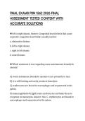 FINAL EXAMS PRN 1562 2026 FINAL ASSESSMENT TESTED CONTENT WITH ACCURATE SOLUTIONS