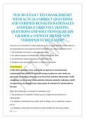 NUR 301 EXAM 1 TEST BANK 2026&sol;2027  WITH ACTUAL CORRECT QUESTIONS  AND VERIFIED DETAILED RATIONALES  ANSWERS &vert;CURRENTLY TESTING  QUESTIONS AND SOLUTIONS&vert;ALREADY  GRADED A&plus;&vert;NEWEST &vert;BRAND NEW  VERSION&vert;JUST RELEASED&excl;&excl; 