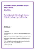 Medical Surgical Nursing Test Bank &vert; Brunner & Suddarth 16th Edition &vert; NCLEX Review & Exam Prep Practice Questions