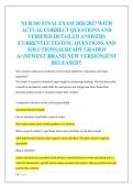 NUR 301 FINAL EXAM 2026&sol;2027 WITH  ACTUAL CORRECT QUESTIONS AND  VERIFIED DETAILED ANSWERS  &vert;CURRENTLY TESTING QUESTIONS AND  SOLUTIONS&vert;ALREADY GRADED  A&plus;&vert;NEWEST &vert;BRAND NEW VERSION&vert;JUST  RELEASED&excl;&excl; 