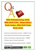 WGU D236 PATHOPHYSIOLOGY EXAM COMPLETE PACKAGE DEAL