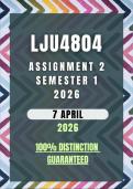 LJU4804 Assignment 2 Semester 1 2026 Memo &vert; Due Date 7 April 2026