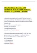 PACKAGE DEAL FOR  NHA PCT  EXAM NEWEST EXAM 2026 &vert; ALL QUESTIONS AND CORRECT ANSWERS &vert; GRADED A&plus; &vert; VERIFIED ANSWERS