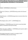 PCT Certification Study Guide Exam Latest 2026&sol;2027 Updated Verified Questions and Solutions A&plus; Pass Guaranteed