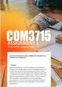 COM3715 Assignment 1 2026 &vert; Due March 2026  - Distinction Guaranteed