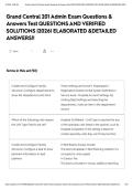 Grand Central 201 Admin Exam Questions & Answers Test QUESTIONS AND VERIFIED SOLUTIONS &vert;2026&vert; ELABORATED &DETAILED ANSWERS&excl;&excl;