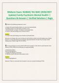 Midterm Exam&colon; NU664C&sol; NU 664C &lpar;2026&sol;2027 Update&rpar; Family Psychiatric Mental Health I &vert; Questions & Answers &vert; Verified Solutions &vert; Regis