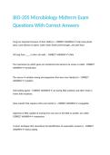 BIO-205 Microbiology Midterm Exam Questions With Correct Answers&period;