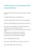 MMSC 200 Exam 1 &lpar;ch 1-6&rpar; Questions With Complete Solutions 