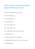MMSC 200 Exam 1 &lpar;University of Delaware&rpar; Questions With Correct Answers 