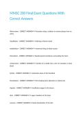 MMSC 200 Final Exam Questions With Correct Answers