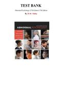 Test Bank for Abnormal Psychology &lpar;17th Edition&rpar; by Jill M&period; Hooley&comma; Chapter 1-17 &vert; All Chapters
