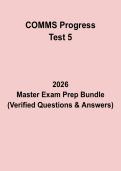 COMMS Progress Test 5 Questions & Answers PDF &vert; Communication Course Exam Prep Guide