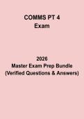 COMMS PT 4 Questions & Answers PDF &vert; Communication Course Test Prep Guide
