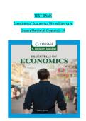 Test Bank for Essentials of Economics&comma; 9th Edition by N&period; Gregory Mankiw
