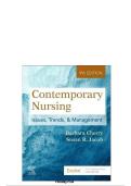 TEST BANK FOR Contemporary Nursing Issues&comma; Trends&comma; & Management 9th Edition By Barbara Cherry&comma; Susan R&period; Jacob ISBN&colon; COMPLETE GUIDE ALL CHAPTERS COVERED 100&percnt; VERIFIED A&plus; GRADE ASSURED&excl;&excl;&excl;&excl;&excl; NEW LATEST UPDATE&excl;&excl;&excl;&excl;&excl;