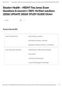 Shadow Health - HEENT Tina Jones Exam Questions & Answers &vert; 100&percnt; Verified solutions &lpar;2026&rpar; UPDATE &vert;2026&excl;&excl; STUDY GUIDE EXAM