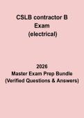 CSLB Contractor B Electrical Exam Questions & Answers PDF &vert; California Contractor License Test Prep