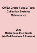 CWEA Grade 1 & 2 Collection Systems Maintenance Exam Questions & Answers PDF &vert; Wastewater Certification Prep