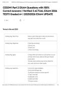 CESSWI Part 2 EXAM Questions with 100&percnt; Correct Answers &vert; Verified &vert;&vert; ACTUAL EXAM 2026 TEST&excl;&excl; Graded A&plus; &vert; 2025&vert;2026 EXAM UPDATE