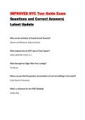 IMPROVED NYC Tour Guide Exam Questions and Correct Answers&vert; Latest Update