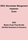 DEQ Stormwater Management Inspector Questions & Answers PDF &vert; Environmental Certification Exam Prep