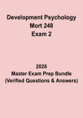 Developmental Psychology Mort 248 &lpar;THANO&rpar; Exam 3 Questions & Answers PDF &vert; Psychology Test Prep