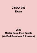 CompTIA CySA&plus; CS0-003 Exam Questions & Answers PDF &vert; Cybersecurity Analyst Certification Prep