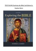 Test Bank Exploring the Bible 2nd Edition by Stephen Harris with Answers