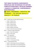 TEST BANK FOR DENTAL RADIOGRAPHY&colon; PRINCIPLES AND TECHNIQUES 6TH EDITION 2026 &vert; COMPLETE QUESTIONS & DETAILED ANSWERS &vert; IANNUCCI & HOBERTON &vert; COMPREHENSIVE EXAM RESOURCE