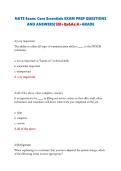 NATE Exam&colon; Core Essentials EXAM PREP QUESTIONS  AND ANSWERS&vert;120&plus;Qs&As&vert;A&plus;GRADE
