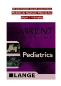 Test Bank for Current Diagnosis & Treatment&colon; Pediatrics&comma; 27th Edition by Maya Bunik & William W&period; Hay