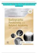 TEST BANK FOR BONTRAGERS TEXTBOOK OF RADIOGRAPHIC POSITIONING AND RELATED ANATOMY 10TH EDITION BY LAMPIGNANO