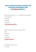 NASCLA CONTRACTORS GUIDE TO BUSINESS LAW  AND PROJECT MANAGEMENT EXAM  2026&vert;130Qs&As&vert;GRADED A&plus; 