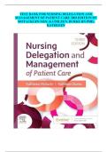 TEST BANK FOR NURSING DELEGATION AND  MANAGEMENT OF PATIENT CARE 3RD EDITION BY  MOTACKI RN MSN&comma; KATHLEEN&comma; BURKE RN PHD&comma;  KATHLEEN