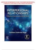 TEST BANK INTERPERSONAL RELATIONSHIPS PROFESSIONAL COMMUNICATION SKILLS FOR NURSES 9TH EDITION