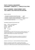 FIN3701&lowbar; FINANCIAL MANAGEMENT ASSIGNMENT 1 &lpar;SEMESTER 1&comma;&rpar; 