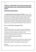 &lpar;CPWP-S&rpar; Certified Public Works Professional-Supervision  Certification Exam &vert; Latest Verified Questions and Detailed Answers