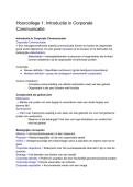 Corporate Communicatie Hoorcolleges samenvatting