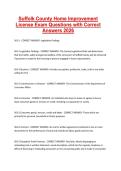 Suffolk County Home Improvement License Exam Questions with Correct Answers 2026