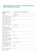 ARRT Radiography Exam Review - A&plus; Guaranteed Success - Verified Questions and Answers