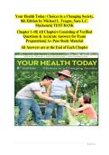 Comprehensive Exam Prep for Your Health Today &lpar;8th Edition&rpar;&colon; Chapters 1&ndash;18 Practice Questions & Answers