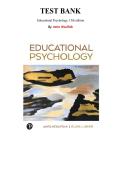Test Bank for Educational Psychology&comma; 15th edition by Anita Woolfolk&comma; Chapter 1-15 &vert; All Chapters