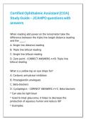 Certified Ophthalmic Assistant &lpar;COA&rpar; Study Guide &ndash; JCAHPO questions with answers