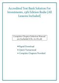 Investments &lpar;13th Edition&rpar; by Zvi Bodie&comma; Alex Kane & Alan J&period; Marcus &ndash; Solution Manual &vert; Complete Worked Solutions for Chapters 1&ndash;28