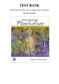 Test Bank for Educational Psychology&colon; Active Learning Edition 14th Edition by Anita Woolfolk&comma; Chapter 1-15 &vert; All Chapters