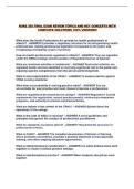 NURS 385 FINAL EXAM REVIEW TOPICS AND KEY CONCEPTS WITH COMPLETE SOLUTIONS 100&percnt; VERIFIED&excl;&excl;