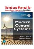 Instructor&grave;s Solution Manual  for Modern Control Systems&comma;14th Global Edition by Richard Dorf and Robert Bishopisbn-9781292422374